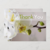 白オーキッド・ありがとうはがき ポストカード (正面/裏面)
