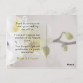 白オーキッド・ありがとうはがき ポストカード (裏面)