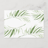 白オーキッド |の結婚応答カードRSVP エンクロージャーカード (裏面)