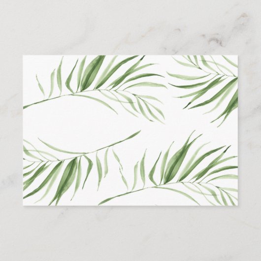 白オーキッド |の結婚応答カードRSVP エンクロージャーカード (裏面)