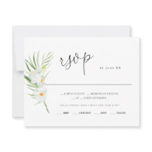 白オーキッド |の結婚応答カードRSVP