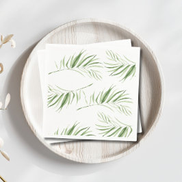 白オーキッド |トロピカルエレガントブライダルシャワー スタンダードカクテルナプキン