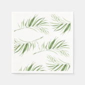 白オーキッド |トロピカルエレガントブライダルシャワー スタンダードカクテルナプキン (正面)