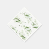 白オーキッド |トロピカルエレガントブライダルシャワー スタンダードカクテルナプキン (角)