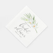 白オーキッド |トロピカルエレガントブライダルシャワー スタンダードランチョンナプキン (角)