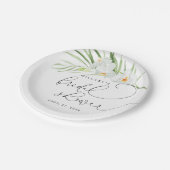 白オーキッド |トロピカルエレガントブライダルシャワー ペーパープレート (アングル)