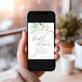 白オーキッド |トロピカルエレガントブライダルシャワー 招待状