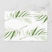 白オーキッド |ブライダルシャワーレシピカード エンクロージャーカード (裏面)