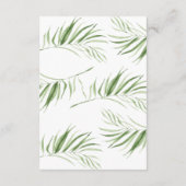 白オーキッド |ブライダルシャワーレシピ要求カード エンクロージャーカード (裏面)