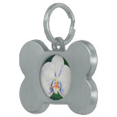 白オーキッド ペットネームタグ (正面右)