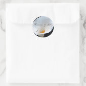 白オーキッパーソナライズされたチ結婚ズ ラウンドシール (バッグ)