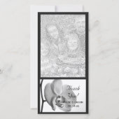 白オーキッ結婚トの感謝フォトカード サンキューカード (正面)