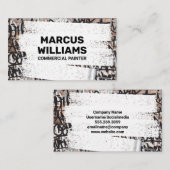 白オ絵を描ーバーグラフィティレンガの壁 名刺 (正面/裏面)