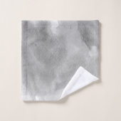 白カエデ葉灰色の水色洗剤、モノグラム バスタオルセット (ウォッシュタオル)