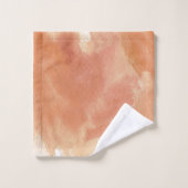 白カエデ葉茶色の水色洗剤、モノグラム バスタオルセット (ウォッシュタオル)