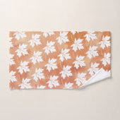 白カエデ葉茶色の水色洗剤、モノグラム バスタオルセット (ハンドタオル)