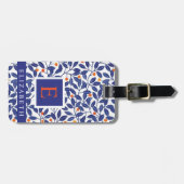 白カスタマイズフローラブ葉ルート ラゲッジタグ (正面横)