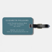 白カスタマイズフローラ赤緑ペイズリー花 ラゲッジタグ (裏面横)