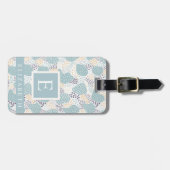 白カスタマイズ赤ちゃん青ちびれドット ラゲッジタグ (正面横)