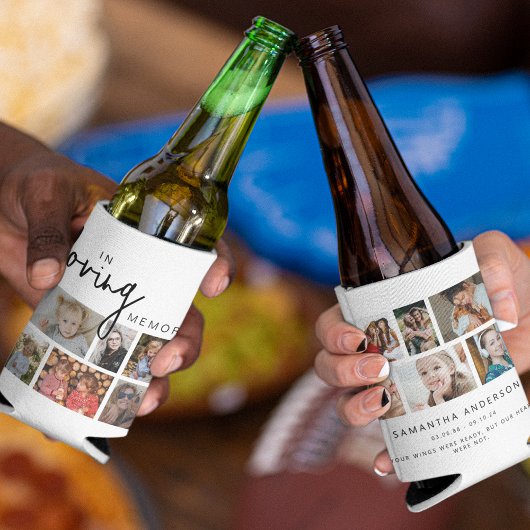 白カスタムいメモリ12フォトコラージュ 缶クーラー