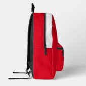 白カスタムい赤の名前、番号、チームスポーツ プリントバックパック (左)