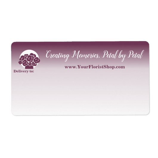 💐白カスタムから紫へのフローラ配信 ラベル (正面)