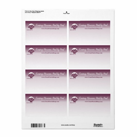 💐白カスタムから紫へのフローラ配信 ラベル (フルシート)