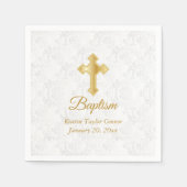 白カスタムと金ゴールドの洗礼 スタンダードカクテルナプキン (正面)