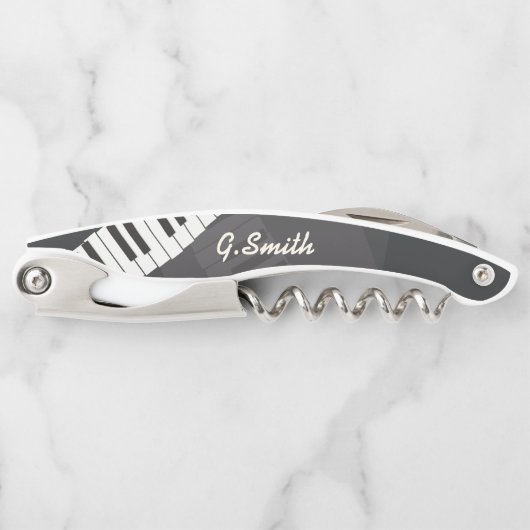 (白カスタムと黒)ピアノキーボード名の追加 ソムリエナイフ (正面)