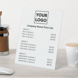 白カスタムのビジネスミニマルロゴ価格表 台座サイン