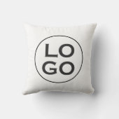白カスタムの会社のロゴまたはイメージ クッション (裏面)