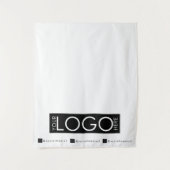 白カスタムイベント用テーブルランナーバナー タペストリー (正面)