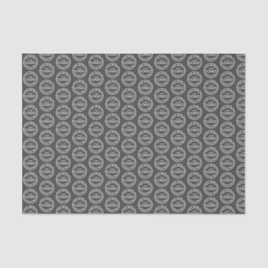 白カスタムロゴのパターン 薄葉紙 (正面)