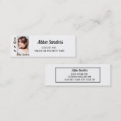 白カスタム写真卒業Insert名刺 コーリングカード (正面/裏面)