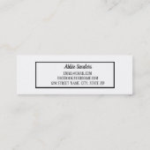 白カスタム写真卒業Insert名刺 コーリングカード (裏面)