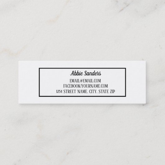 白カスタム写真卒業Insert名刺 コーリングカード (裏面)