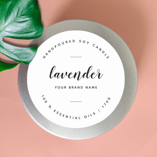 白カスタム包装用蝋燭製品ラベル ラウンドシール