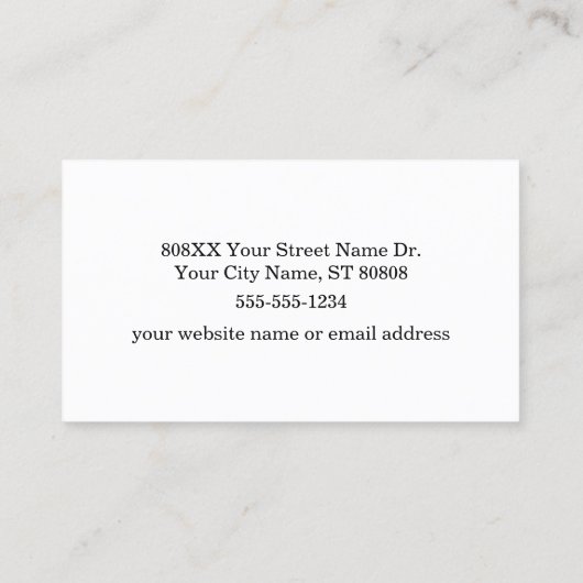 白カスタム印のビジネスまたは会社のロゴとタイトル 名刺 (裏面)