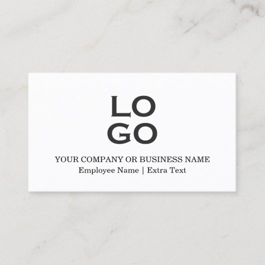白カスタム印のビジネスまたは会社のロゴとタイトル 名刺 (正面)
