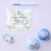 白カスタム大理石にロゴをエレガントフェイク挿入 チラシ (シングル)