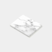 白カスタム大理石の背景のポストイット注記 ポストイット (アングル)