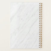 白カスタム大理石ビジネスロゴ従業員名 プランナー手帳 (裏面)