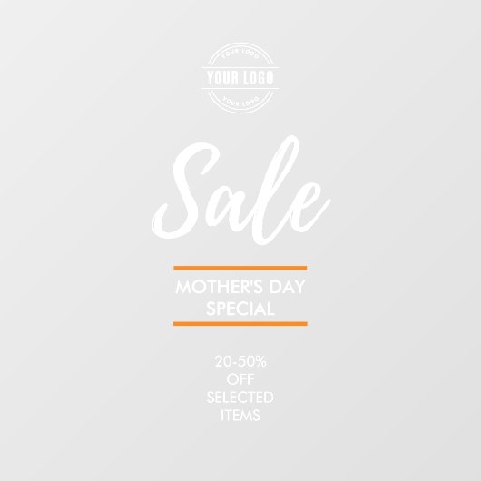 白カスタム店の売り上げ率 ウィンドウサイン (シート)