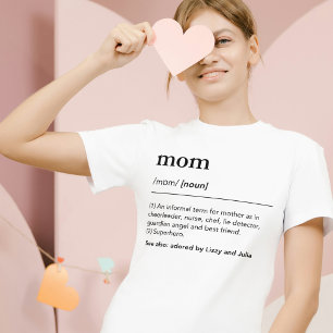 白カスタム母おもしろい辞書の子供の名前 Tシャツ