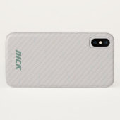 白カスタム炭素繊維Iphone xケース Case-Mate iPhoneケース (裏面(横))