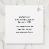 白カスタム色のロゴお客様のビジネスラベル フェイバータグ (裏面)