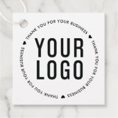 白カスタム色のロゴお客様のビジネスラベル フェイバータグ (正面)