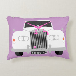 白カスタム車結婚のリムジン日付 アクセントクッション