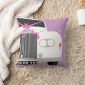 白カスタム車結婚のリムジン日付 クッション (ブランケット)