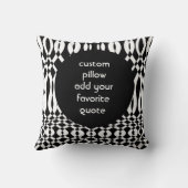 白カスタム黒の引用文をはっきりした追加する枕 クッション (裏面)